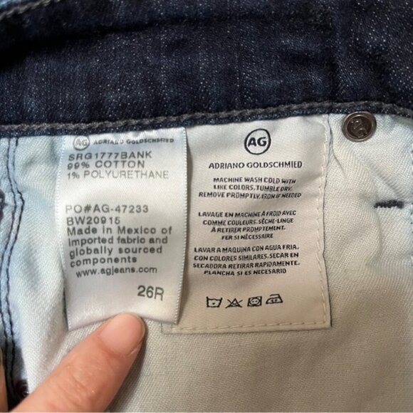 Ag Adriano Goldschmied Farrah High rise Blue Skinny Ankle Jeans Sz 26R - Picture 9 of 13